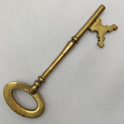 Vintage large brass key for anniversaries