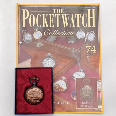 1950's Style Highway full hunter quartz pocket watch - #74 Pocketwatch collection