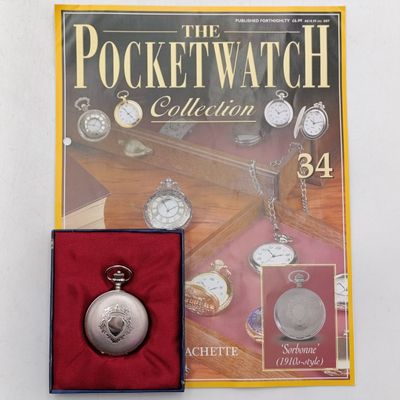 1910's Style Sorbonne full hunter quartz pocket watch - #34 Pocketwatch collection