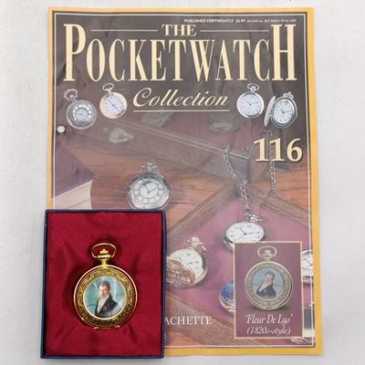 1820's Style Fleur de Lys full hunter quartz pocket watch - #116 Pocketwatch collection