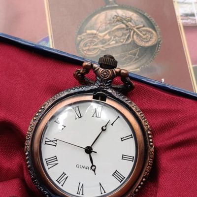 1950's Style Motorbike full hunter quartz pocketwatch - #90 Pocketwatch collection