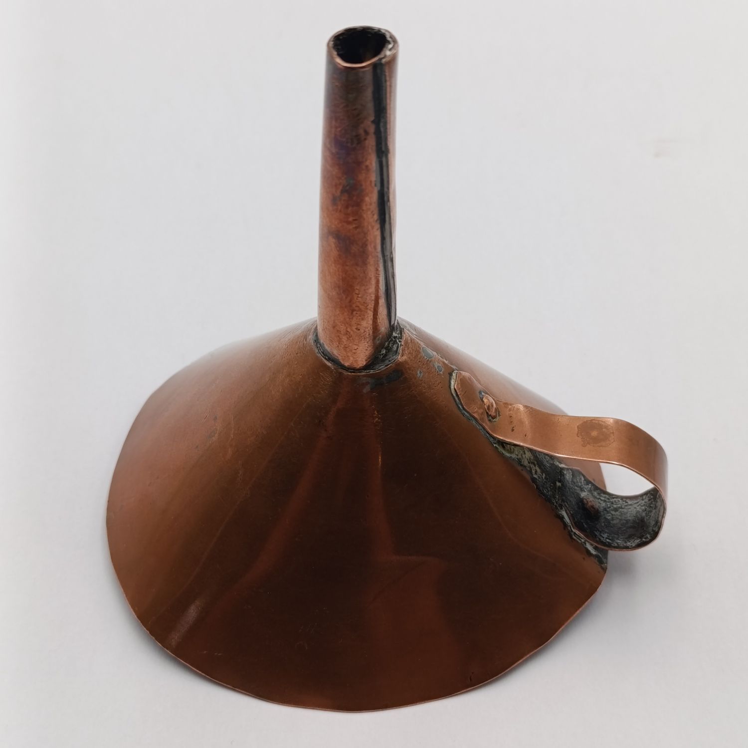 Vintage handmade copper funnel