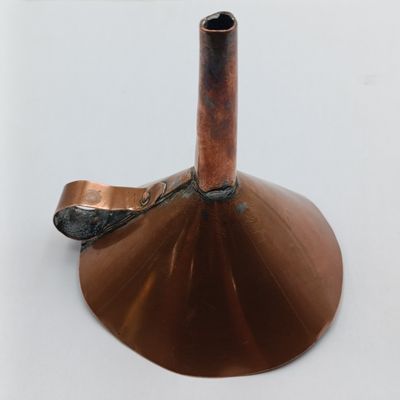 Vintage handmade copper funnel