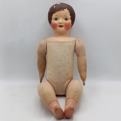 Antique Handmade Laubscher doll from Graaff-Reinet - Very good condition - no clothing