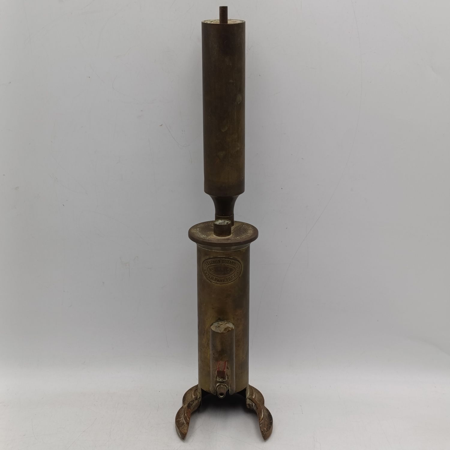 Antique brass Salleron Ebulliometer laboratory instrument