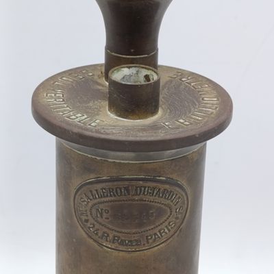Antique brass Salleron Ebulliometer laboratory instrument