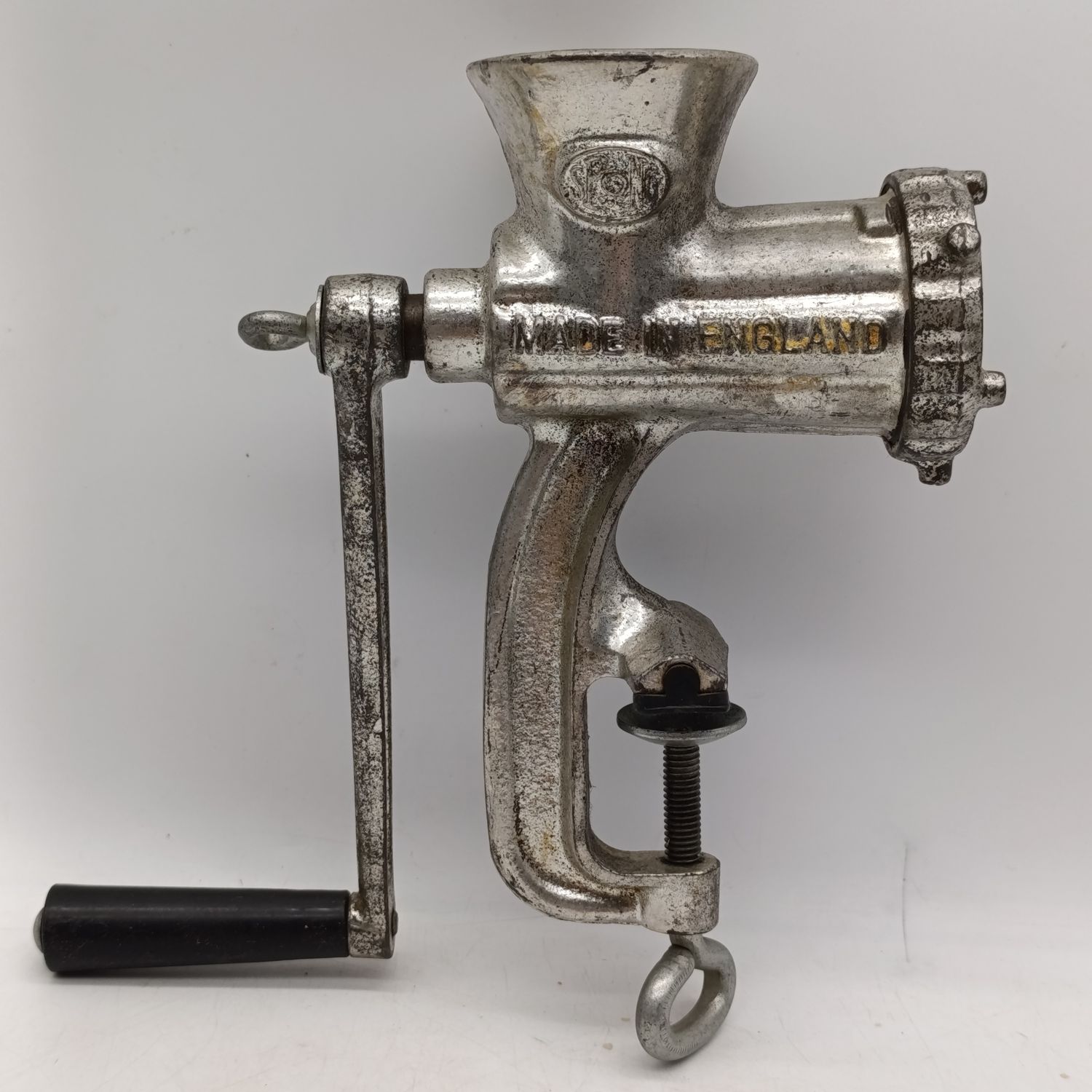 Vintage Spong No.5 table mount meat mincer