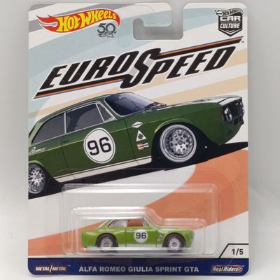 Hot Wheels EuroSpeed Alfa Romeo Giulia Sprint GTA - Real Riders - sealed