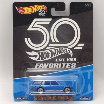 Hot Wheels 50 Favorites 1971 Datsun Bluebird 510 Wagon - Real Riders - sealed