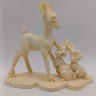A Santini Bambi and Bunnies Porcelain Figurines Italy Secondhand