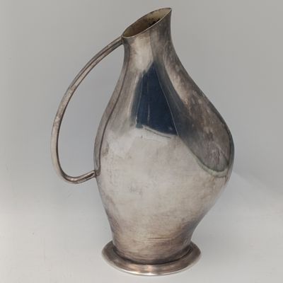 Minimalist Arte Deco silverplated pitcher