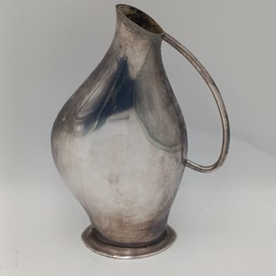 Minimalist Arte Deco silverplated pitcher