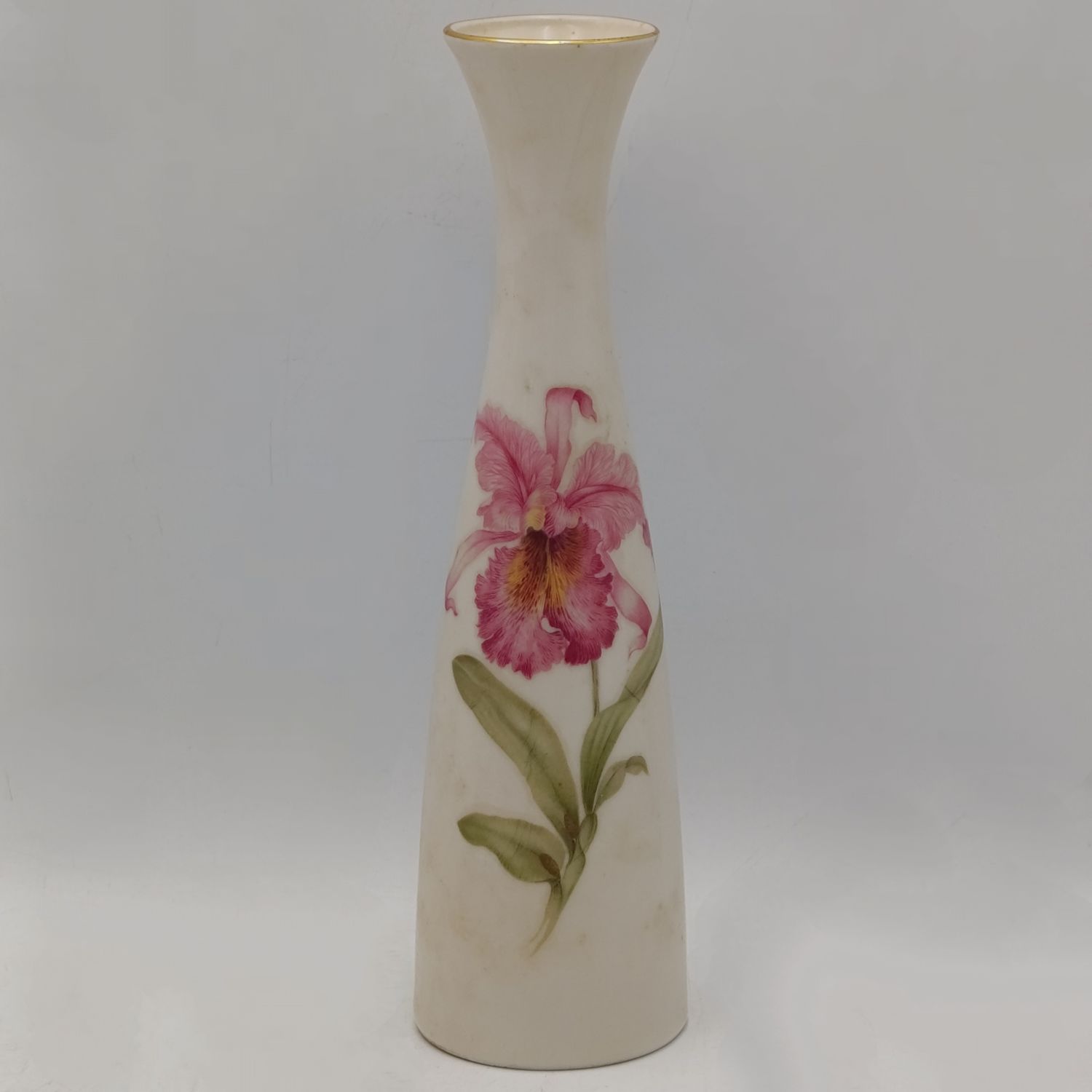 Vintage Bavaria pink orchid vase