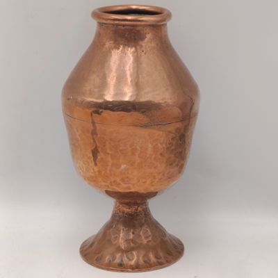 Antique copper vase 21cm high, Thick high quality item unknown origin