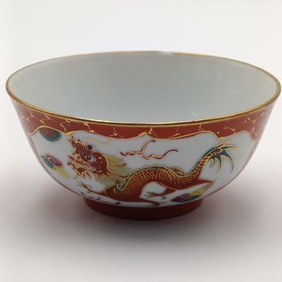 Vintage Chinese rice bowl from Jingdezhen