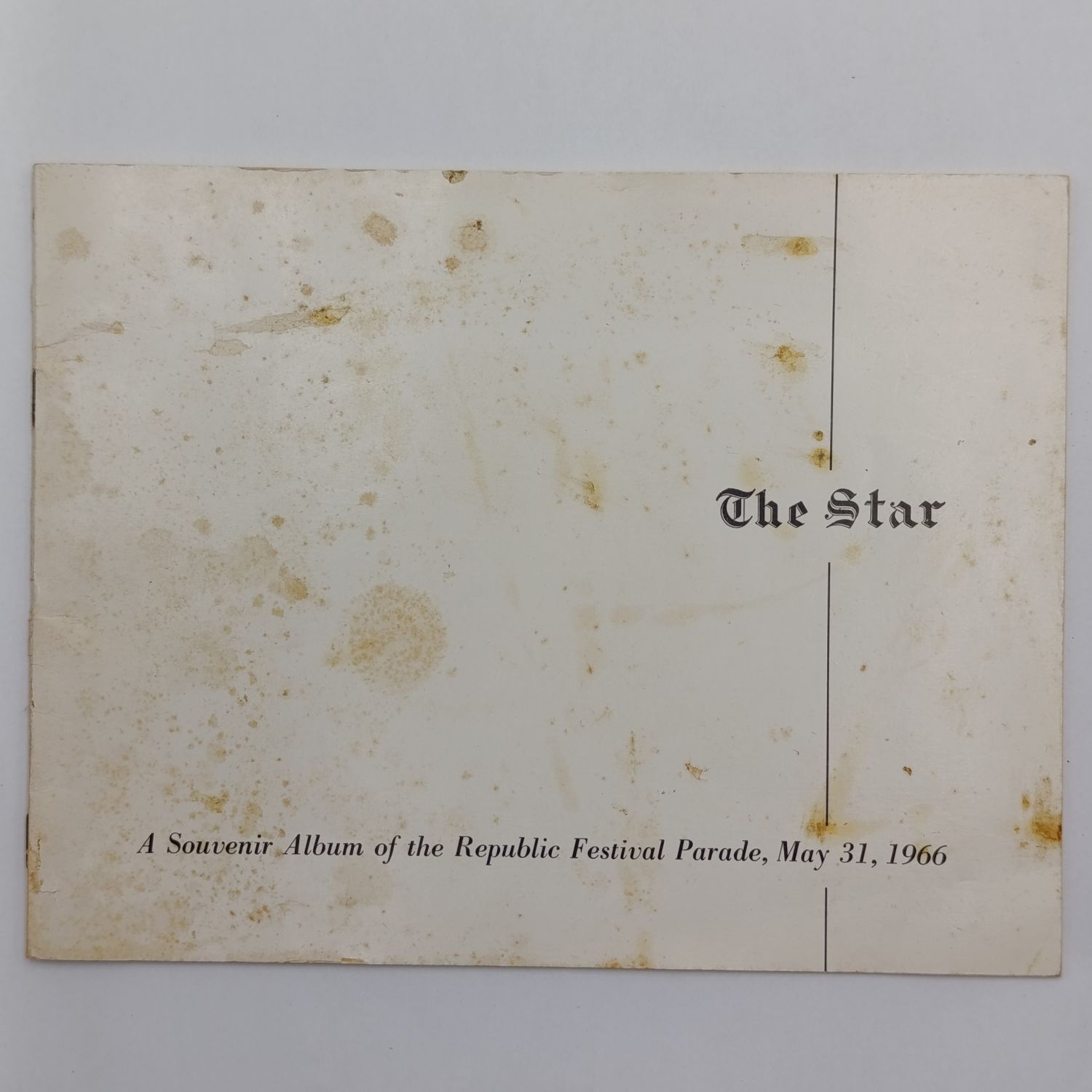 South Africa The Star 1966 Republic festival parade booklet