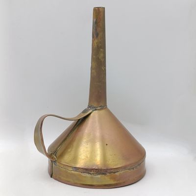 Vintage handmade brass funnel