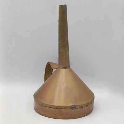 Vintage handmade brass funnel