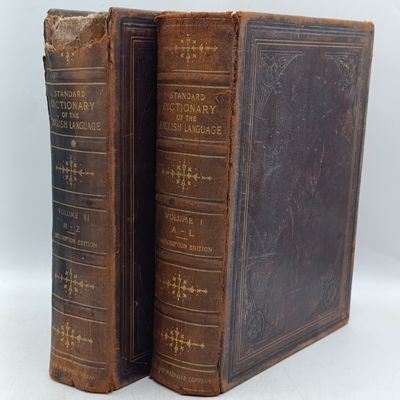 Antique leather bound English Standard dictionaries - Volume 1 and 2 Subscription edition