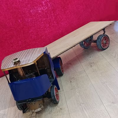Clayton steam wagon 1:6 scale model with trailer - including blueprints and photos of project