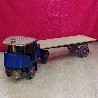 Clayton steam wagon 1:6 scale model with trailer - including blueprints and photos of project