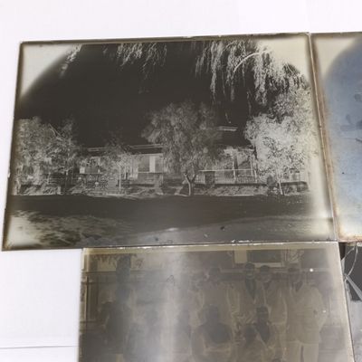 Box full of photographic glass negatives