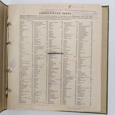Swiftsure stamp album with over 1000 antique and vintage stamps