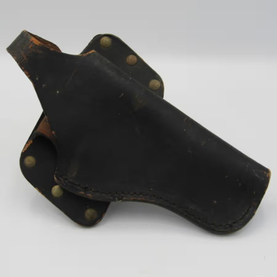 Vintage black leather SPJ 28/94 pistol holder
