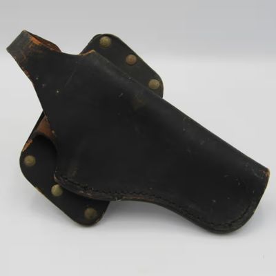 Vintage black leather SPJ 28/94 pistol holder