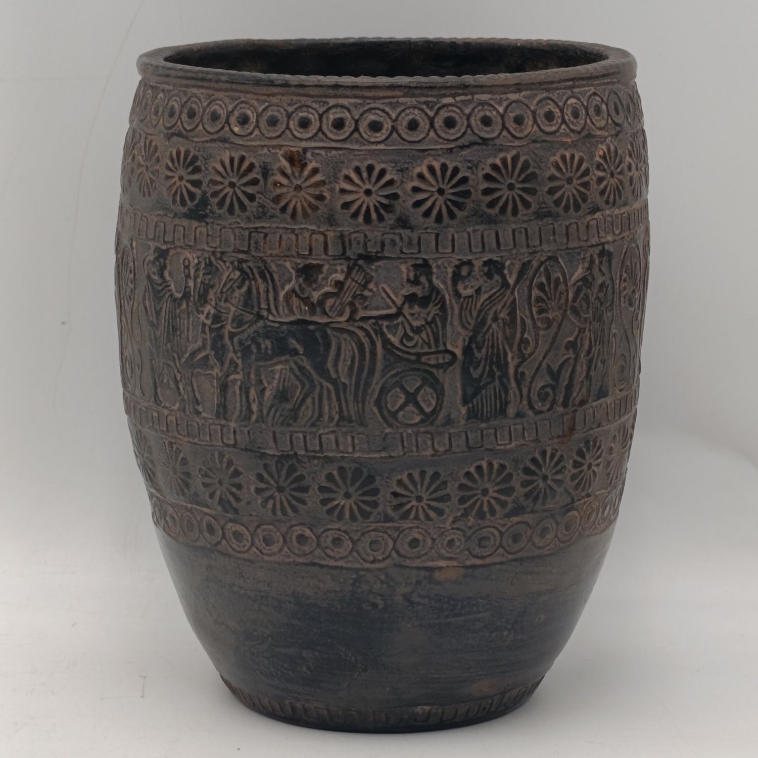 Vintage Greek handmade ceramic vase