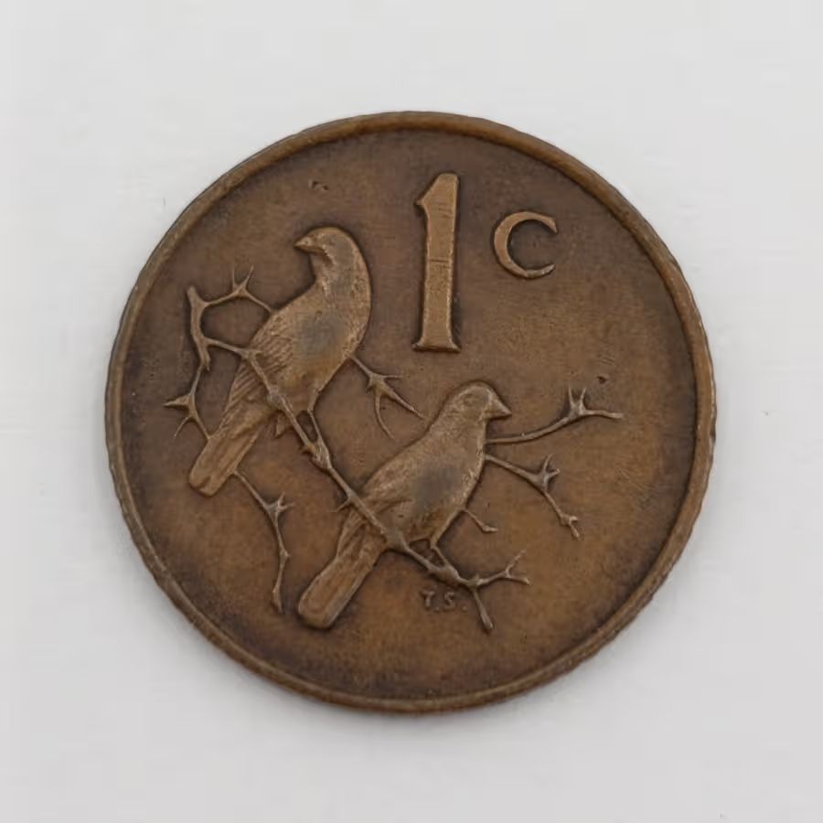 South Africa 1965 English 1 cent - business strike only 1180 minted