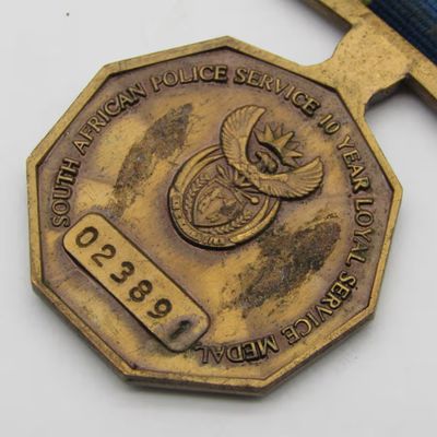 SA Police 10 Year loyal service medal #023891
