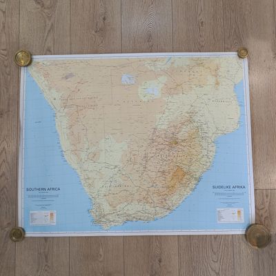 1984 Printed map of Southern Africa - scale 1:2500000
