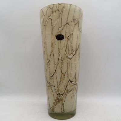 Vintage Jozefina Krosno multi-layer hand blown flower vase - Height 36.5cm