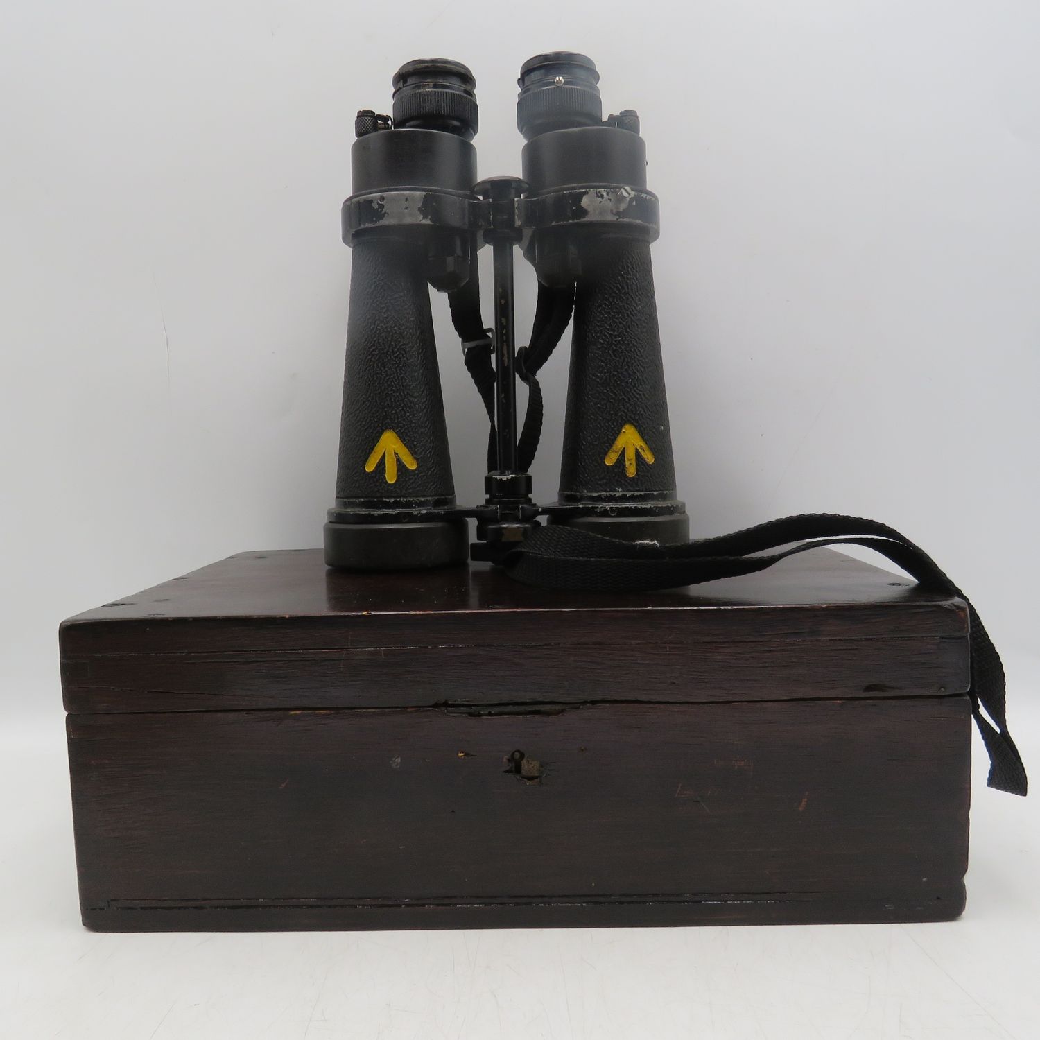 WW2 Barr and Stroud 7x50 CF42 Naval binoculars - very good condition in case - Serial 81011