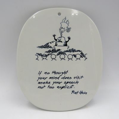 Royal Copenhagen Piet Hein Life Lessons porcelain wall plate