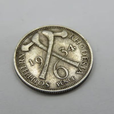 Southern Rhodesia 1934 Six pence - VF