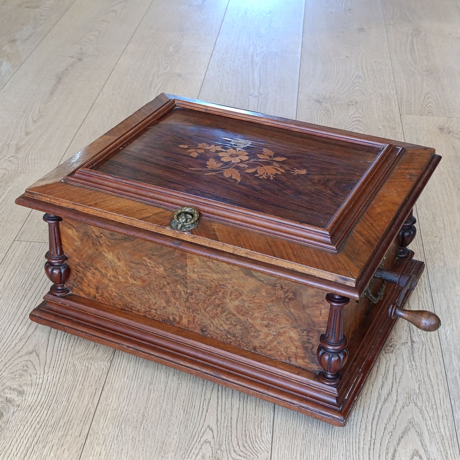 Antique wooden mechanical music box - circa 1900 - from the Alan Logie, Windhoek collection