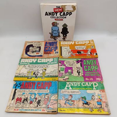Lot of 7 vintage Andy Capp cartoon books - comic collection, vintage comics
