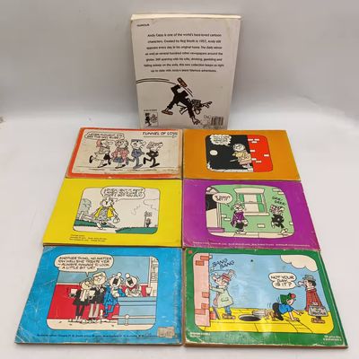 Lot of 7 vintage Andy Capp cartoon books - comic collection, vintage comics