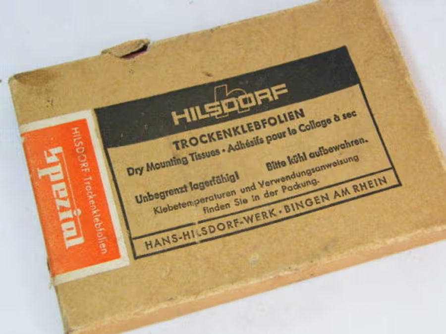 Vintaeg Hilsdorf dry mounting tissues in original box - still sealed - as per photo