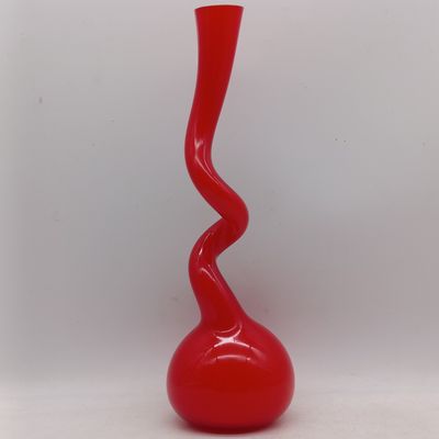 Vintage Normann Copenhagen handblown art red glass vase