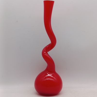 Vintage Normann Copenhagen handblown art red glass vase