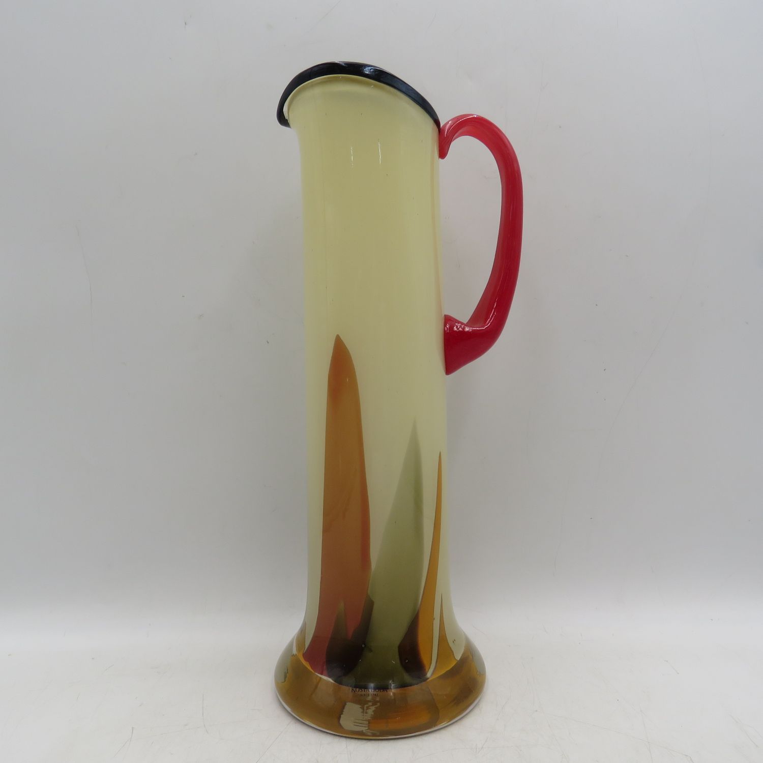 Vintage Kosta Boda Gobi glass designer pitcher - Height 34cm
