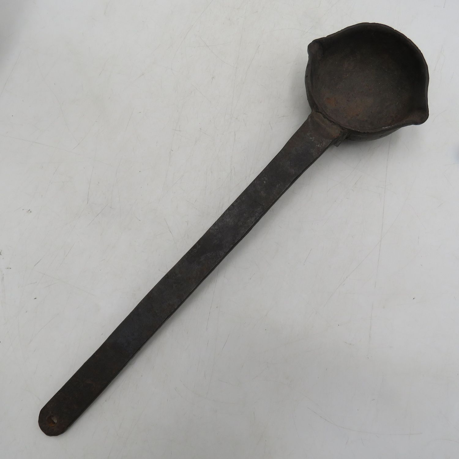 Antique Iron ladle for melting lead for bullet making - Length 44cm