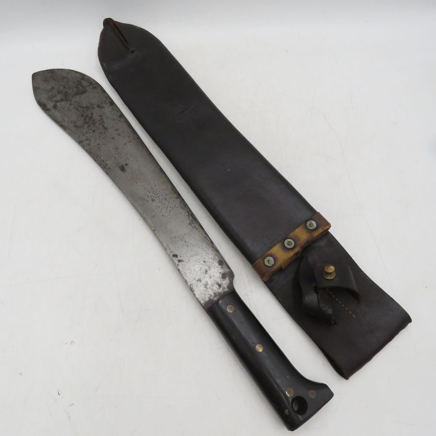 WW2 Legitimus no 1250 military issue machete with leather sheath