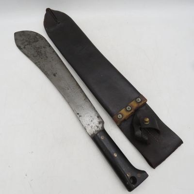 WW2 Legitimus no 1250 military issue machete with leather sheath