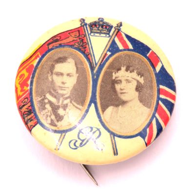 1937 King George VI coronation pin badge