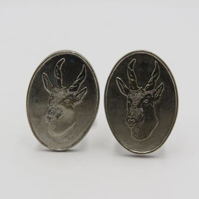 Pair of cufflinks with Eland Antelope