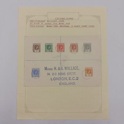Leeward Islands 1939 Registered cover St Kitts to London via Boston USA